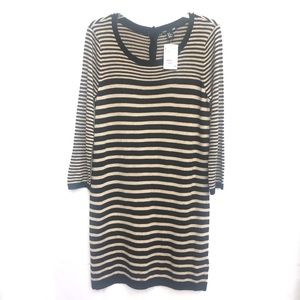 NWT Medium M H&M Basic Striped Long Sleeve Women’s Casual Comfy Summer Dress
